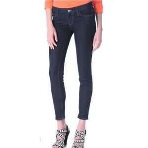 Koral low rise dark wash zipper ankle skinny jeans size 25